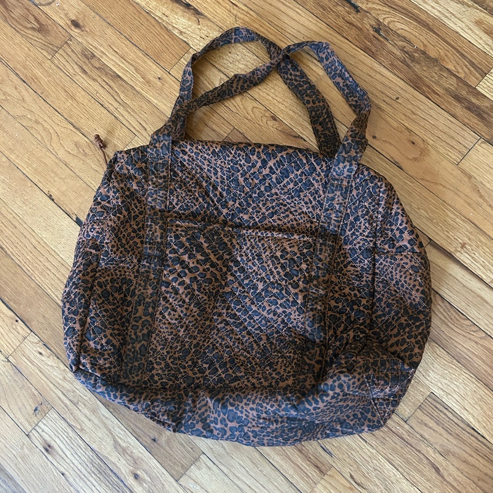Universal Thread Leopard Print Tote Bag - Brown and Black
